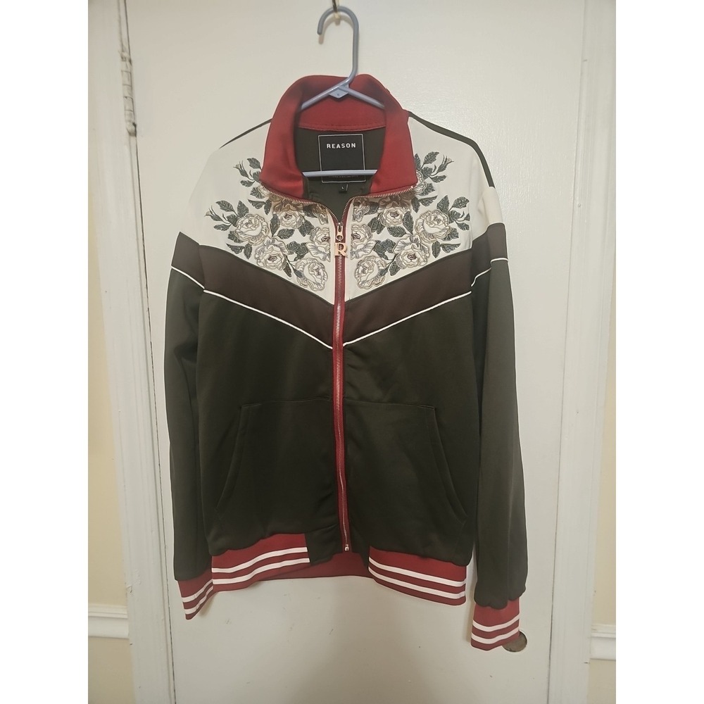 Reason Brand Track Jacket   Size Large Flowers